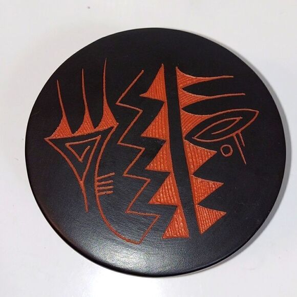 Ronda Navajo Red Clay Trinket Bowl With Lid - Picture 2 of 9